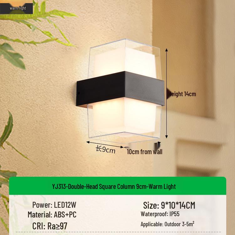 LED Waterproof Outdoor Wall Lamp for Balcony, Villa, Courtyard, and Bedroom - Modern Chinese Style