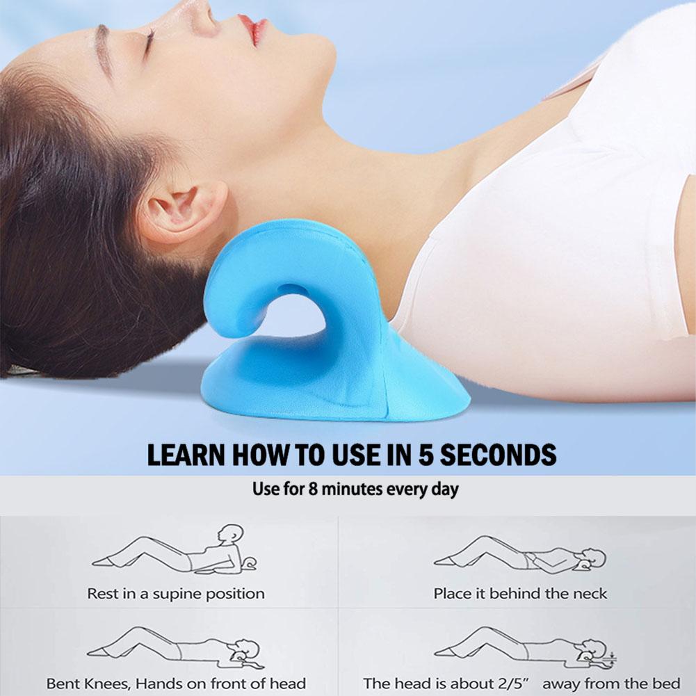 C-type Neck Massage Pillow Neck Shoulder Stretcher Cervical Traction Device Healthy Sleep Tools For Pain Relief