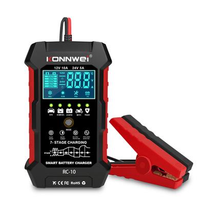 Konnwei RC10 12V 10A és 24V 5A akkumulátortöltő akkumulátorimpulzus-javító eszköz Leadacid autóiparhoz,