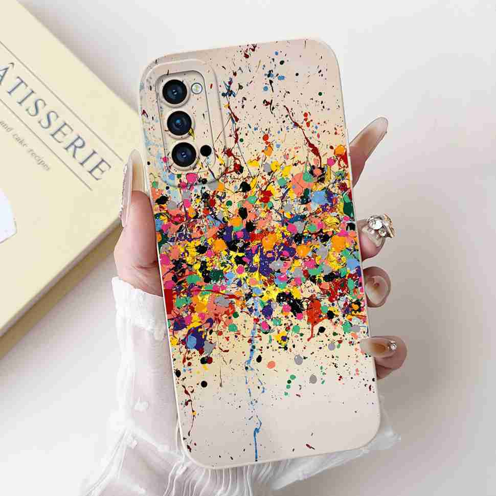 Für Oppo Reno4 Pro 5G Hülle CPH2089 Luxus Kunst Bemaltes Cover Für Oppo Reno4 Reno 4 Pro 5G Handyhülle Schutzhülle Weiche Abdeckung