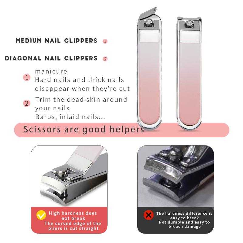 Nail Clipper Set, Nail Care Tools, Nail Scissors, Nail groove Special Nail Clippers, Household Nail Clipper Care Cover