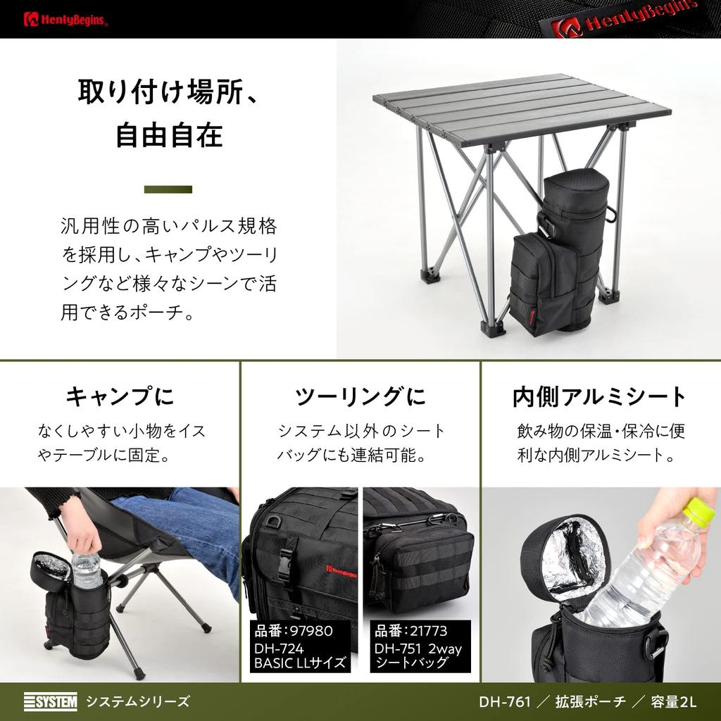 Henry Begins Daytona Motorrad Getränkehalter Sitzsack System 28230 Tasche, 2L, DH-761