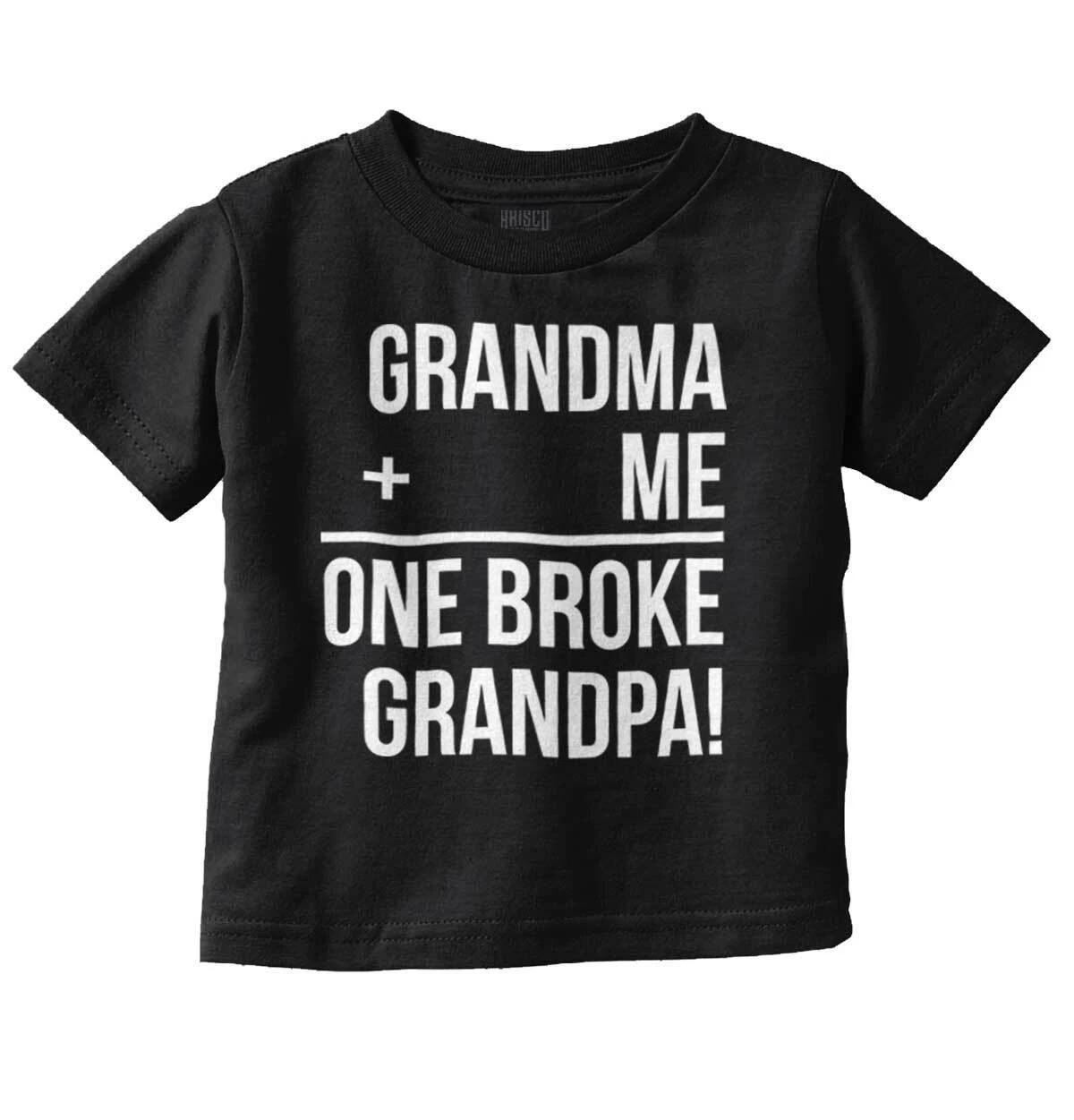 Funny Grandma Grandpa Spoiled Shower Gift Toddler Boy Girl Youth T Shirt Tee M