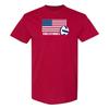 Volleyball USA Flag Ball T-Shirt - Cardinal