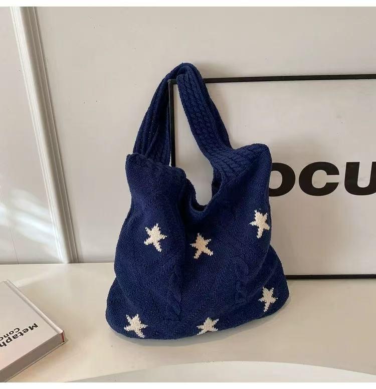 Handmade Woven Heart Tote Bag - Large Capacity Casual Beach Shoulder Bag