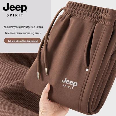 JEEP SPIRIT Men's Loose Fit Straight Casual Pants