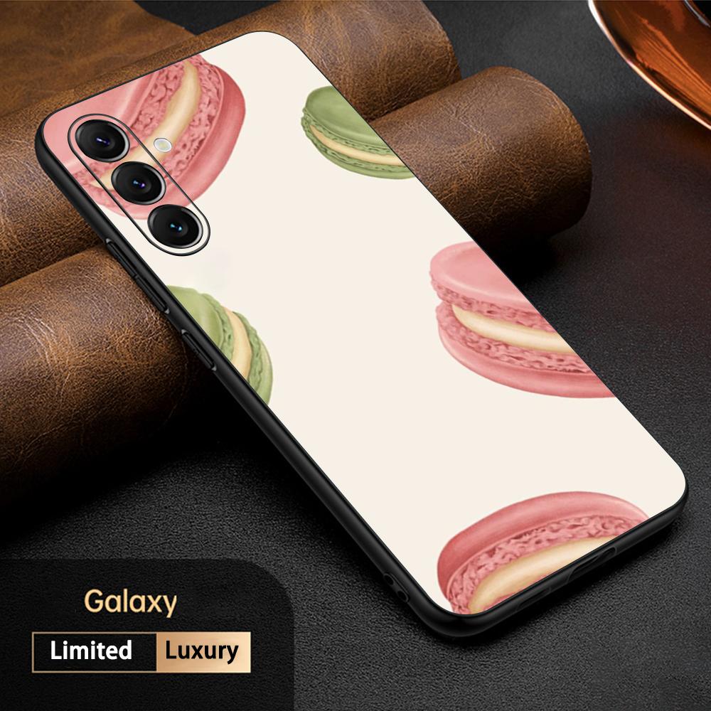 

Cute Macaron cute lovely design Phone Case For Samsung Galaxy S26 S25 S24 S23 S22 S21 Plus Ultra Note20 Soft Black Galaxy S25