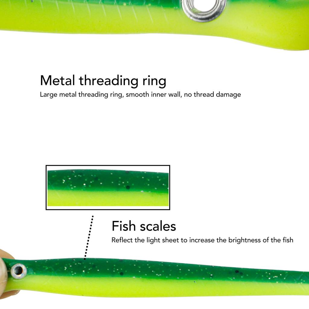 5 st Konstgjort Fiskebete 10cm 3D Simulation Silikonöga Livlig Bärbar Löja Mjukbete