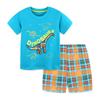 Children's Suit Summer New Round Neck Short-sleeved Suit Cute Cartoon Boys Shorts Suit