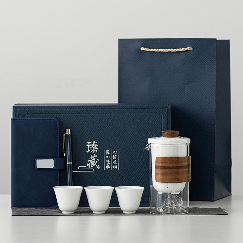 Creative Trend Business Banking Company Festival High-end Gift Set Ceramic Guanshan Tea Set