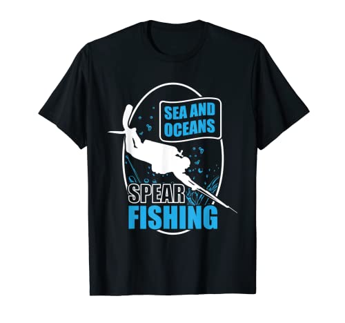 Sea And Oceans Spearfishing - Spearfishman Fish Hunting T-Shirt