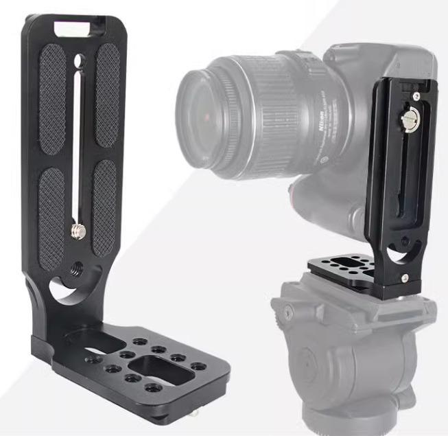 Quick Release Camera Tripod Head Stabilizer Slider Base with Macro Plate & Mount Extension