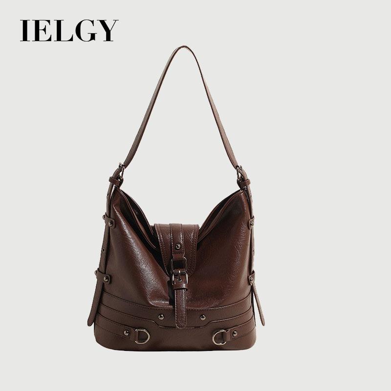 Ielgy All-Match Fashion Tote Bag Korean Version Trendy Large-Capacity Underarm Bag