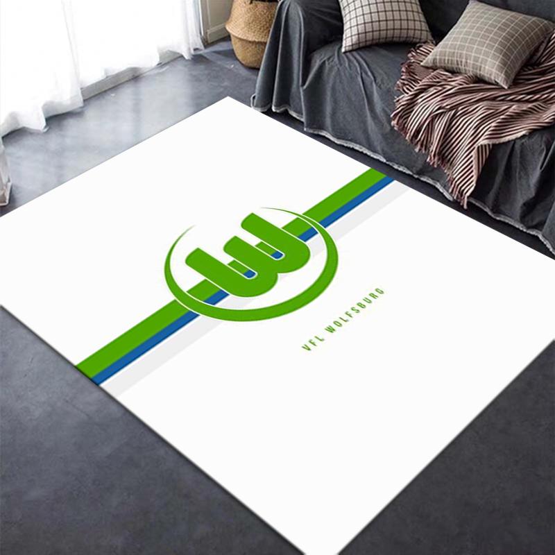 Nuovo Tappeto VfL Wolfsburg 2025 per Soggiorno Camera da Letto Casa Decorazione Divano, Tappetino Antiscivolo per Giochi Bambini100