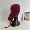 Girls are sweet and cute flying hats, autumn and winter cold-proof ear protectors, wool hats, retro solid color Lei Feng hats show small face