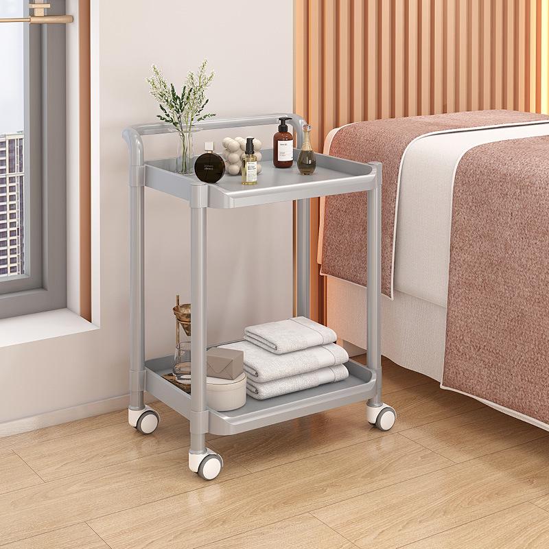 Wózek do salonu piękności: Dwupoziomowy wózek narzędziowy do przedłużania rzęs i artykułów do tatuażu