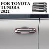 Carbon Fiber Style 4PCS Side Door Handles Trims Cover For Toyota Tundra +