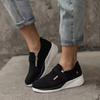 Keilabsatz Damen Sport Sneaker Günstige Sportschuhe Plateau Tennis Damen Laufschuhe Loafer Sport Casual Bequem Slip-on 43
