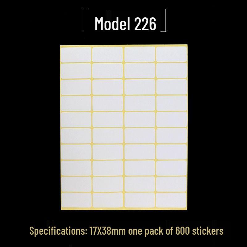A5 Adhesive Matte White Label Stickers - Printable, Writable, Removable Name Tags