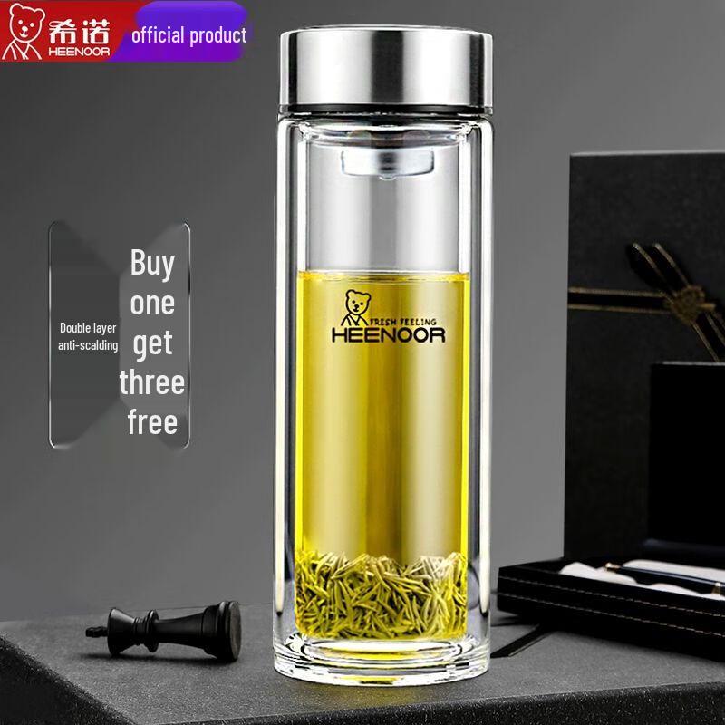 Heenoor Double-Layer Borosilicate Glass Insulated Office Cup 320ML