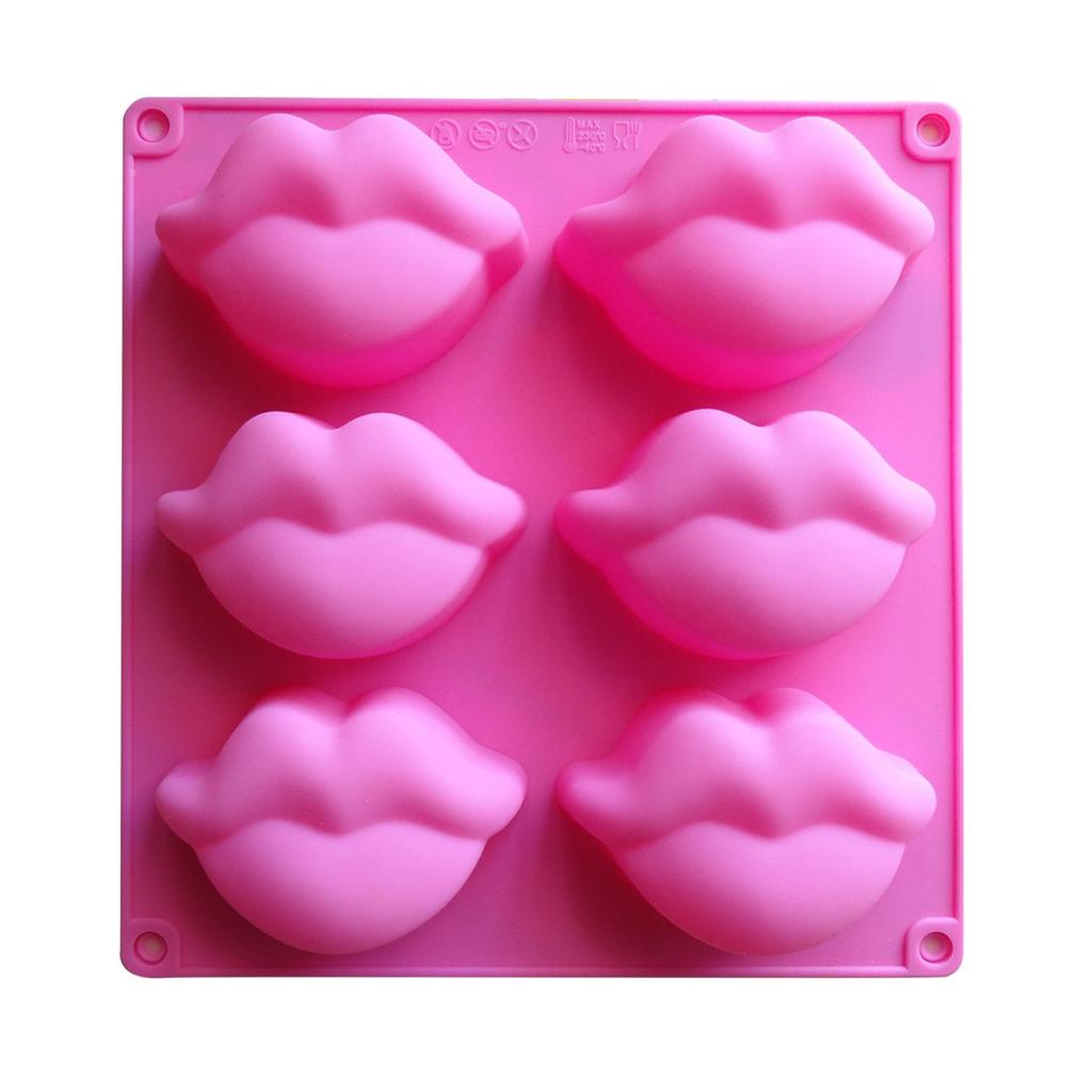 Hot Lips Cake S Silicone, Large 3D Sexy Red Lip Kisses Collection Silicone S, Baking 
