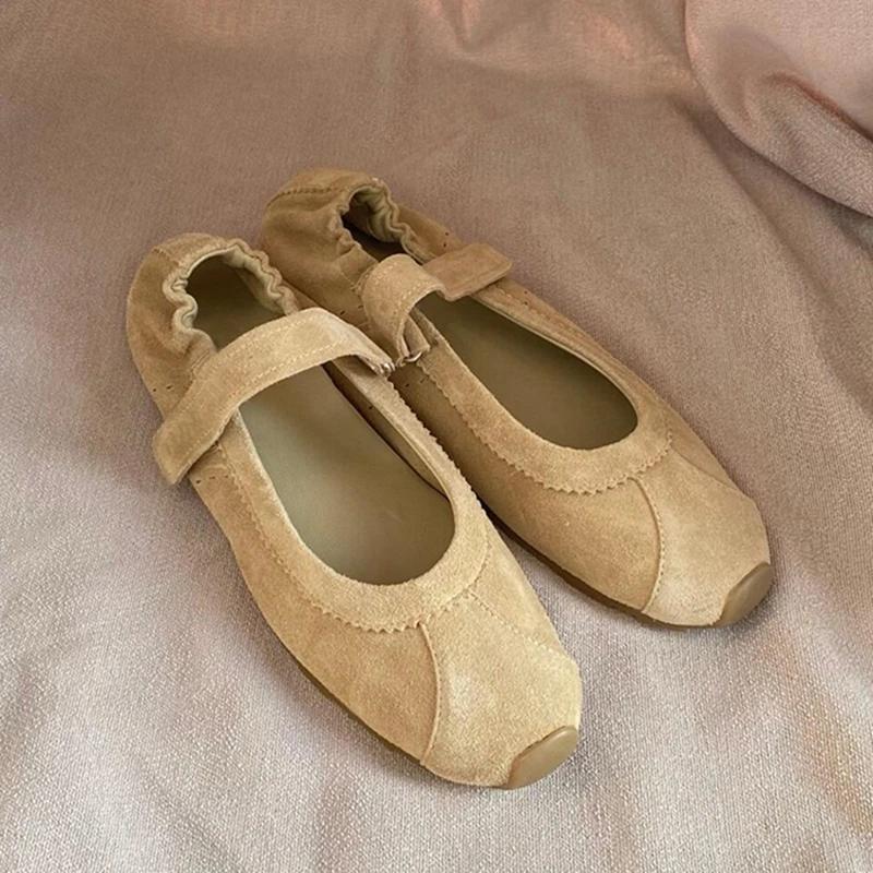 Women's Flat Shoes 2025 New  Non-slip Shallow Mary Jane Shoes Female Large Size Comfortable Ballet Shoes For Women