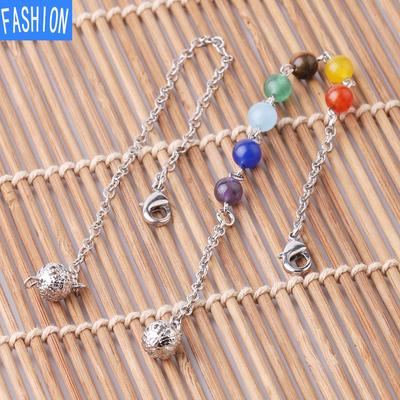 European and American Popular Smart Pendulum Semi-finished CHAIN Lobster Buckle Plated White K Chakra Chain Light Chain