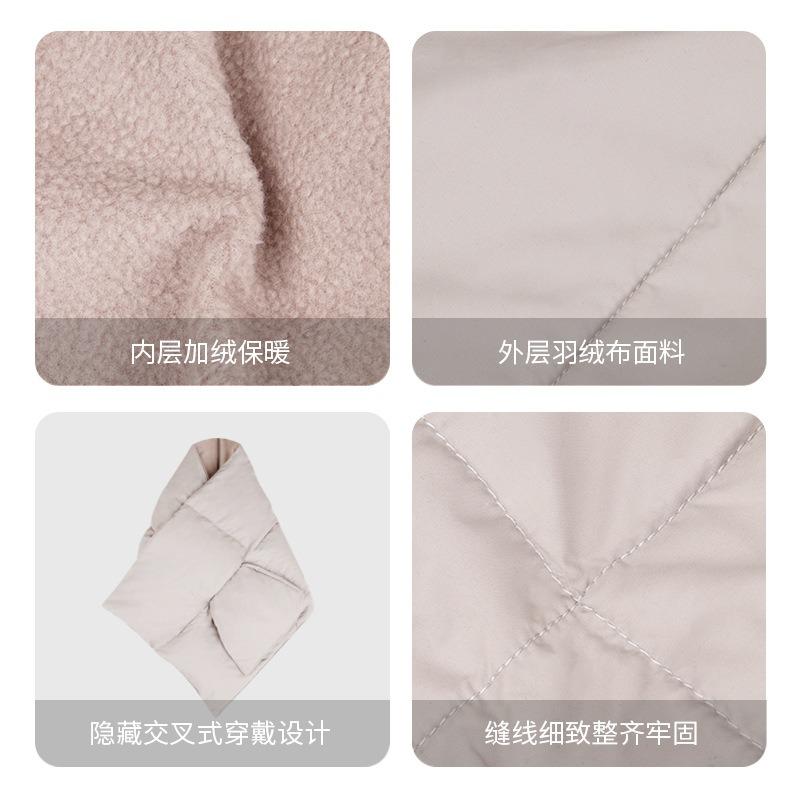 Autumn and winter increase warm scarf outdoor cold scarf men and women simple and versatile thickened down scarf
