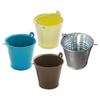 5x Small Metal Buckets Decor Crafts Planters with Handle Versatile Creative Plant Pots for Party Supplies Gift Patio Yard Garden