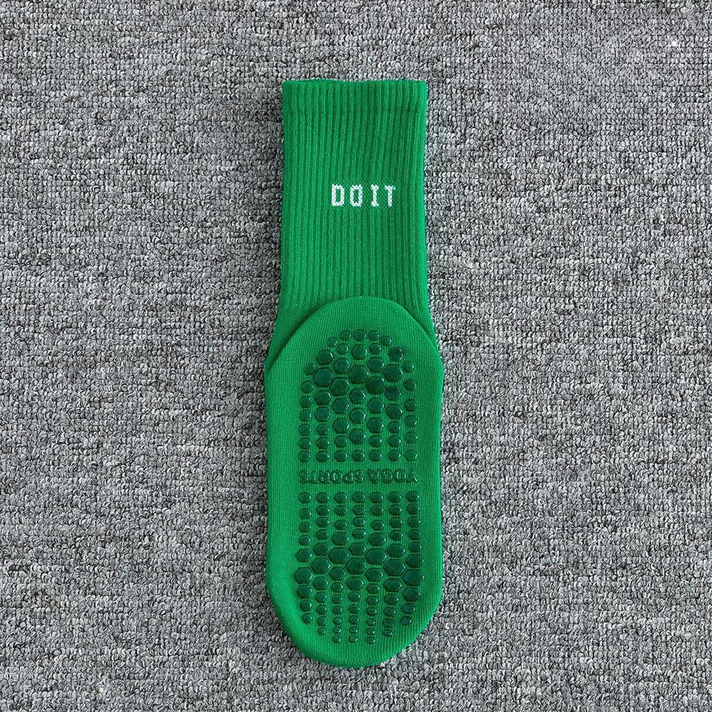 Female Fitness Floor Socks Trendy Mid Tube Pilates Yoga Socks Anti Slip Sweat Absorbing Breathable Shark Pants Sock Sports Socks