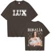 2026 New Rosalia Lux pure Cotton Print Tshirt Man Woman Harajuku Short Sleeve Oneck Casual Shirt Gift Hip Hop Tshirt