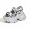 8CM Women Beach Shoes Outdoor Thick Soled Platform Ladies Sandals Summer Crystal Decoration Rome Style Sandal
