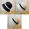 Trendy Round Top Wide Brim Fisherman Hat For Women In Black Beige Khaki Grey Purple Pink