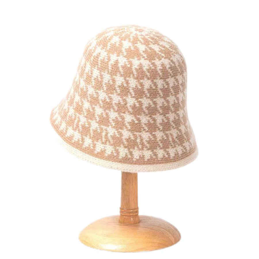 Spring Fall Winter Hat Ins Wind Japanese Bucket Hats Korean Cute Knitted Hats Wool Bucket Hat For Women Mum Mother's Day Gift