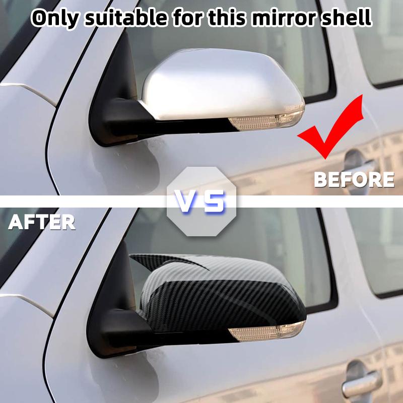 For Skoda Octavia MK2 A5 2004-2008 Glossy Black Side Mirror Cover Cap