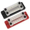 2Pcs Power Distribution Block Black Red 12‑48V 150A Dual Row 6 Terminal Bus Bar for Cars RVs Boats Yachts Trucks