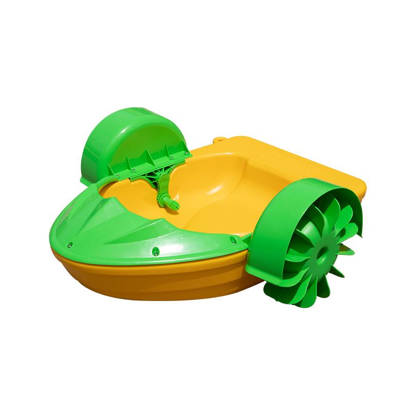 Children's Inflatable Electric Bumper Boat - Hand-Cranked & Paddle, Double Person Parent-Child Outdoor Play Toy.
