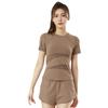 2023 Women's Quick-Dry Sports Set: Round Neck, Breathable Running & Yoga Pants for Summer