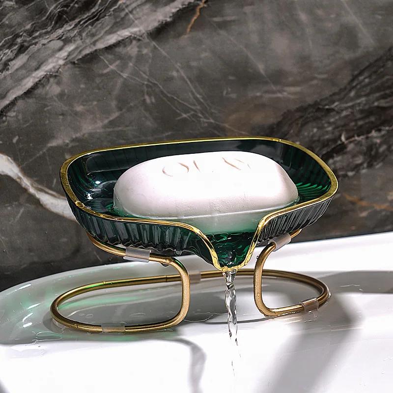 Luxurious Soap, Toilet Soap Box, Soap Dish, Drain, No Punching, Toilet Storage Rack, Household Nail Free Storage Rack