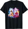 Jesus Christus und Buddha meditierend Grafik T-Shirt Herren Lässig Kurzarm Baumwolle T-Shirt Reise