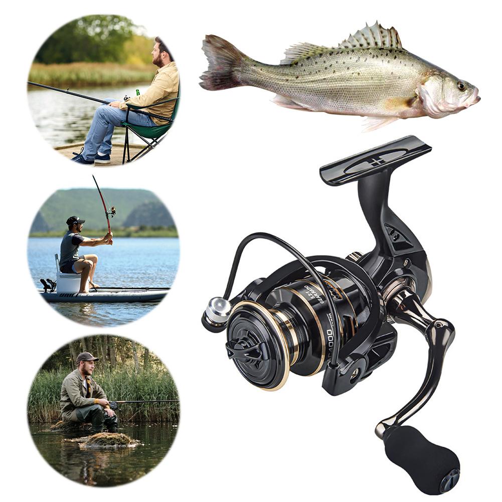 All Metal Fishing Wheel 10KG Max Drag Spinning Wheel 5.2/1 Gear Ratio All Purpose Fishing Spinning Reel for Freshwater Saltwater