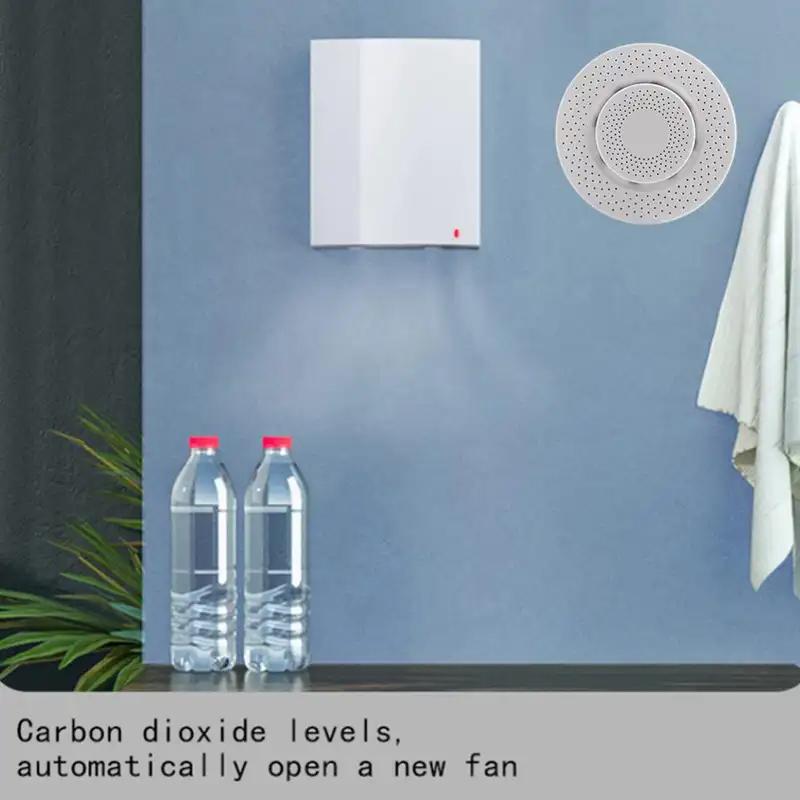Tuya Zigbee/WiFi Air Quality Sensor Smart Air Box CO2 Meter Formaldehyde VOC Temperature Humidity Sensor Via Alexa Google