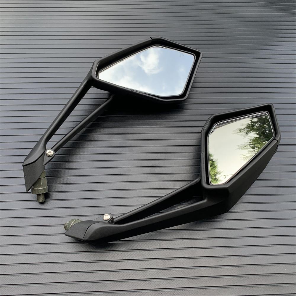 Black Motorcycle Pair Rear View Mirrors For Kawasaki Z1000 Z 1000 2014-2021