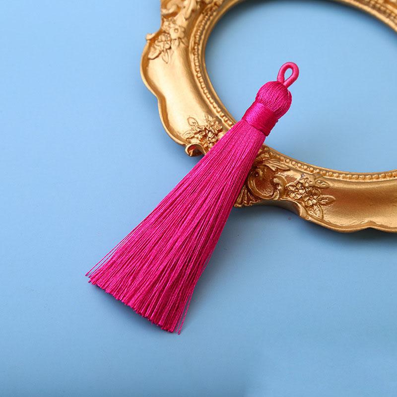 10pcs 8cm Ice Silk Tassel Charms Brush Pendant Crafts For Diy Jewelry Making Accessories Handmade Bracelet Earring Decor Crafts