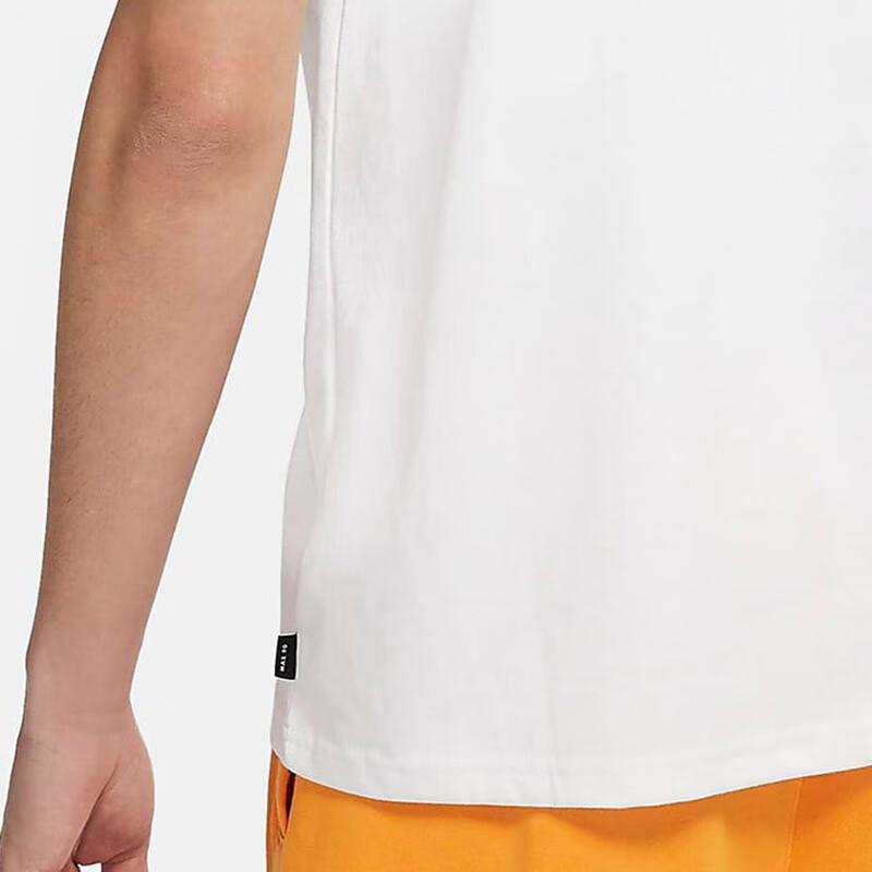 Nike Solid Color Pocket Crew Neck Loose Short Sleeve Drop Shoulder T-Shirt Men Tops White DQ9296-100