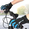 1 Paar Unisex Sport-Handschuhe Stoßdämpfende Atmungsaktive Nylon-Handschuhe für Outdoor-RadfahrenSchwarz und blau