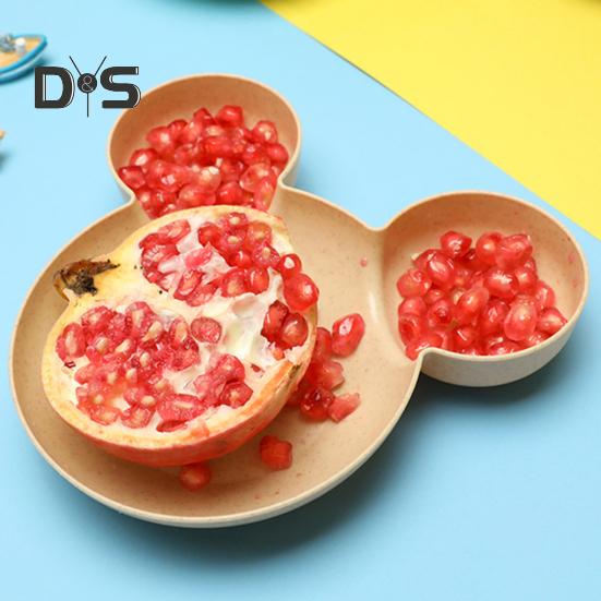 Serviertablett aus Kunststoff, leicht zu reinigen, langlebig, BPA-freier Teller mit getrockneten Früchten