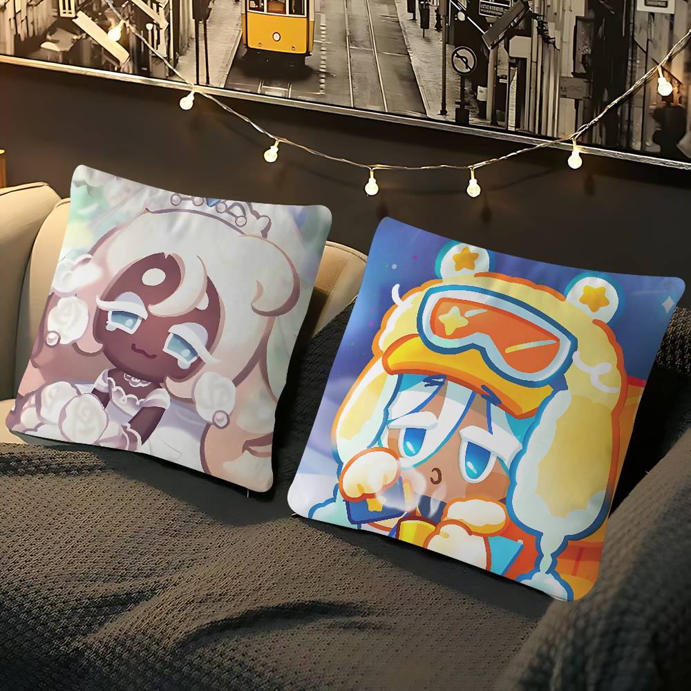 Cookie R-Run KingdomS Pillow Case Removable Washable Cushion Cover – All-Season Soft Linen