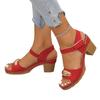 New Thick-heeled Sandals, Fish-mouth Plus-size High Heels, Casual Velcro Women's Shoes