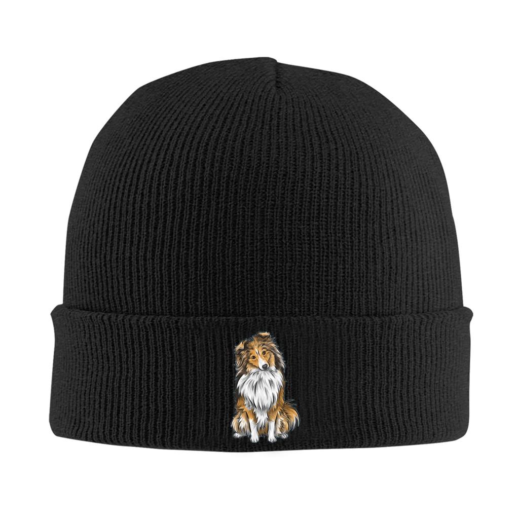 Sheltie Dog Winter Skullies Beanies Hat Warm Autumn Knitted Hats Bonnet Caps for Women Men